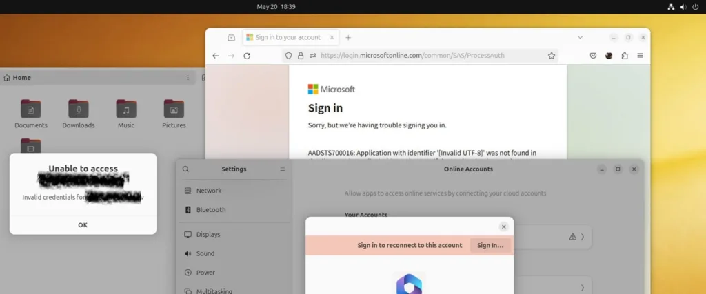 Problemas com Conta Microsoft 365 no Ubuntu 24.04? Veja Como Corrigir
